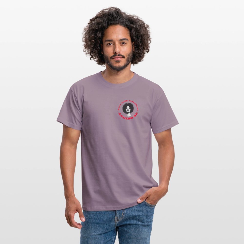 Where Music Lives – Powered by Acceso Family (small print), T-shirt unisex - lilagrå 