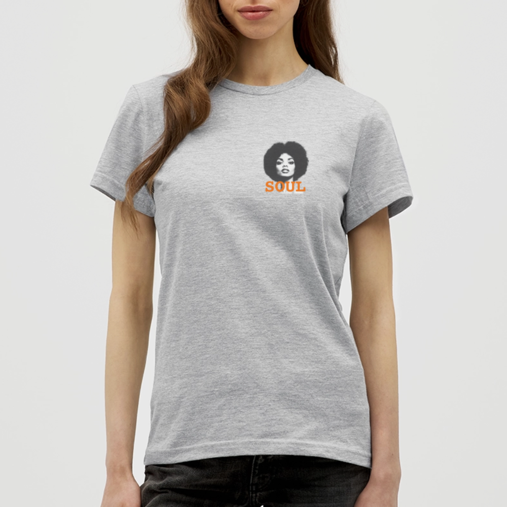 SOUL PWR - T-shirt dam - gråmelerad