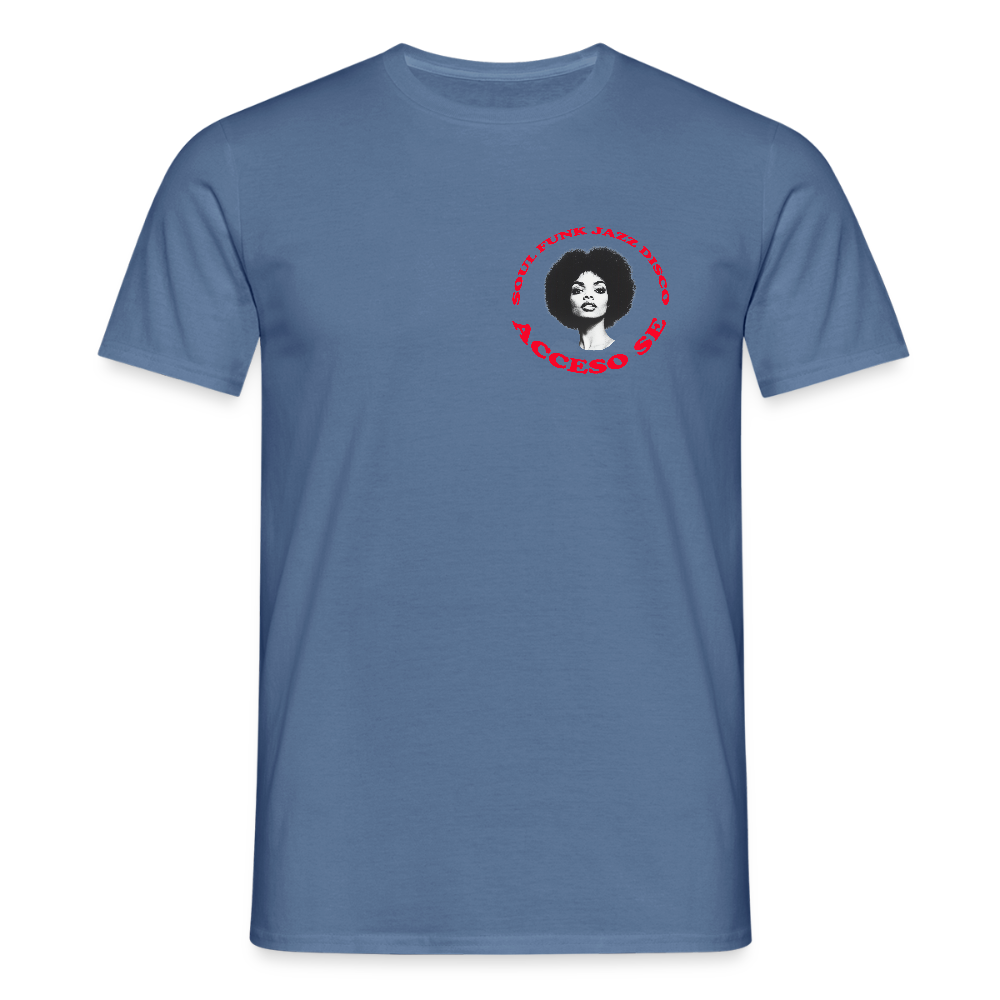 Where Music Lives – Powered by Acceso Family (small print), T-shirt unisex - duvblå 