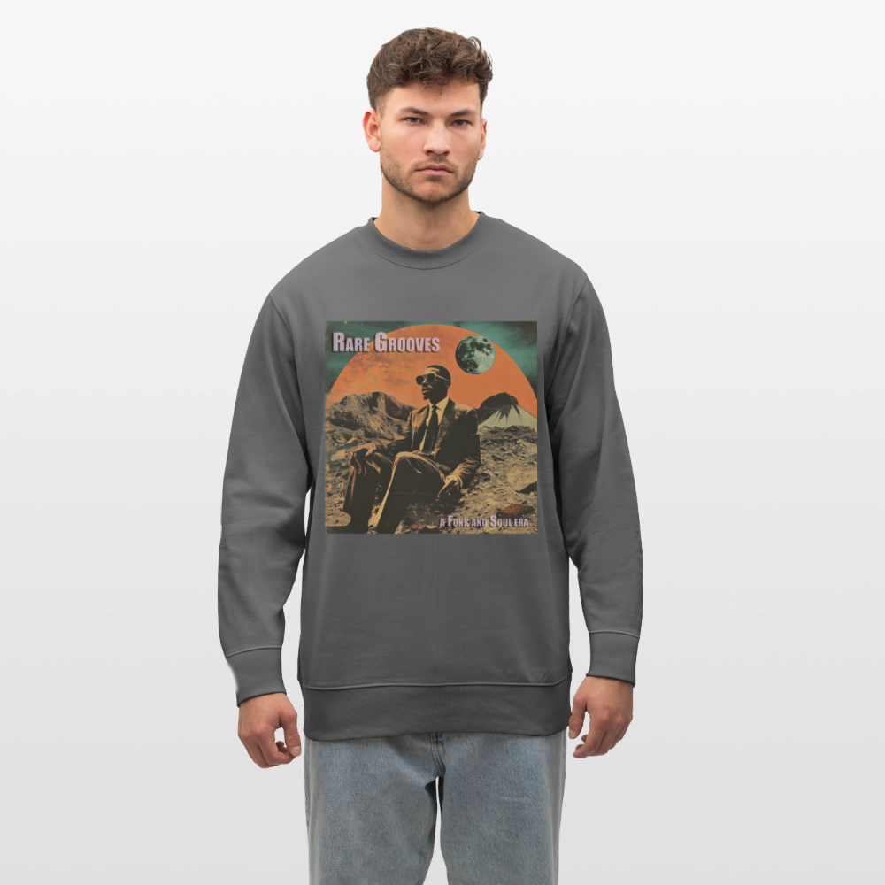 Vinylskatter: Att hitta sällsynta grooves, Ekologisk sweatshirt CHANGER unisex från Stanley/Stella - kolgrå