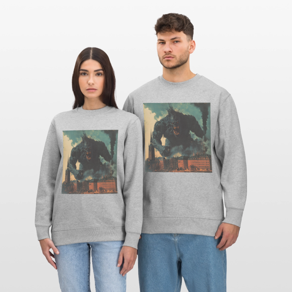 Helvetesstorm över Staden, Ekologisk sweatshirt CHANGER unisex från Stanley/Stella - gråmelerad