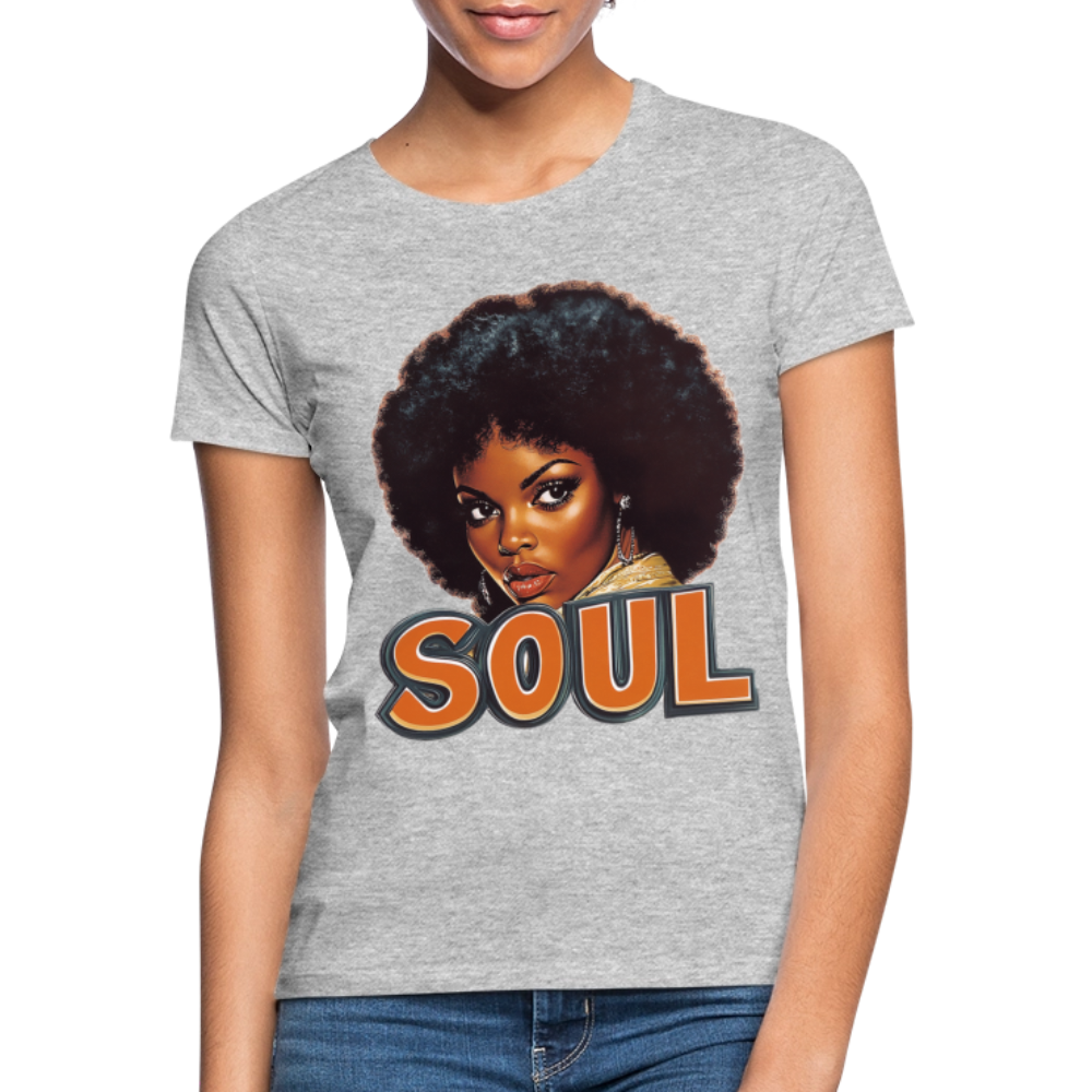 Soulful Vibes, T-shirt dam - gråmelerad