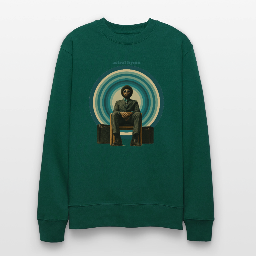 The Creator Has a Free Jazz Plan, Ekologisk sweatshirt CHANGER unisex från Stanley/Stella - skogsgrön