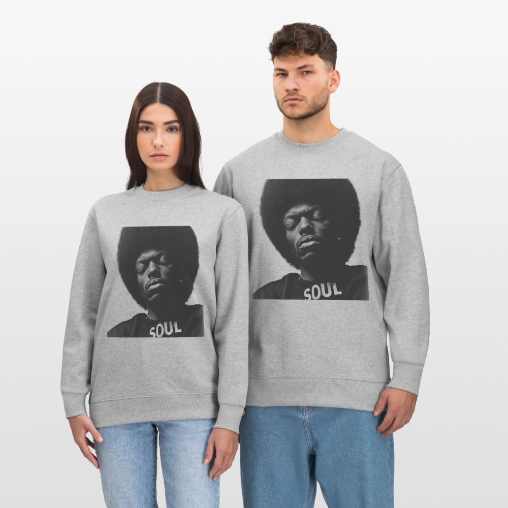 Where Soul Lives, Ekologisk sweatshirt CHANGER unisex från Stanley/Stella - gråmelerad