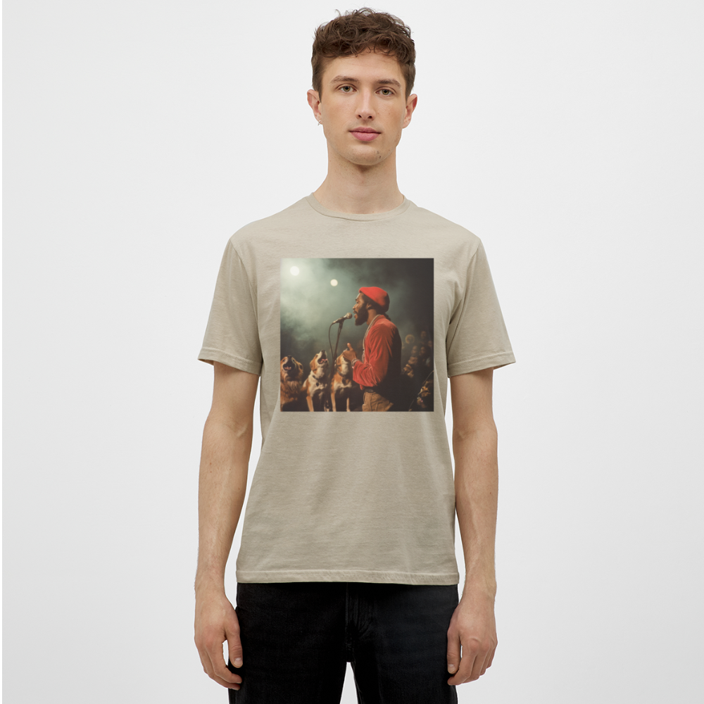 Howling at the Moon, T-shirt herr - sandbeige