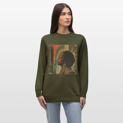 Jazz in the Moonlight, Ekologisk sweatshirt CHANGER unisex från Stanley/Stella - kaki