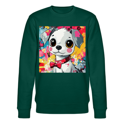 En vän eller fiende?, Ekologisk sweatshirt CHANGER unisex från Stanley/Stella - skogsgrön