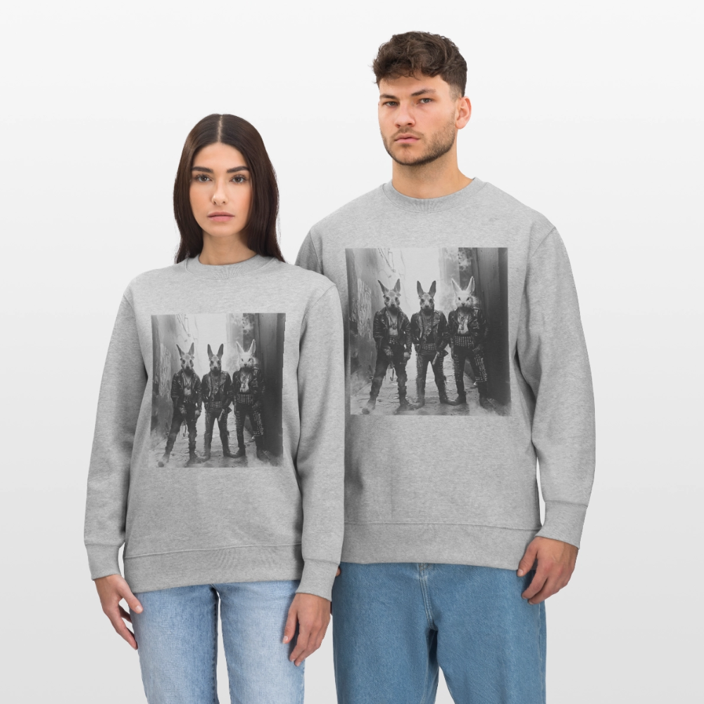 The Hare Raisers, Ekologisk sweatshirt CHANGER unisex från Stanley/Stella - gråmelerad