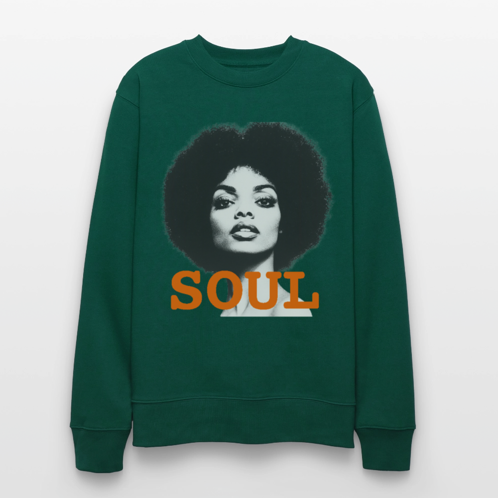 Soul PWR, Ekologisk sweatshirt CHANGER unisex från Stanley/Stella - skogsgrön