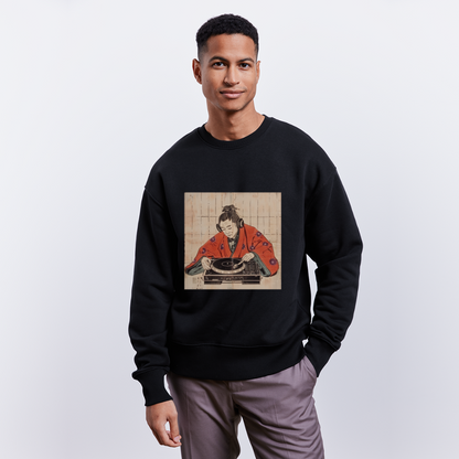 Echo från Edo, Ekologisk oversizetröja RADDER unisex från Stanley/Stella - svart