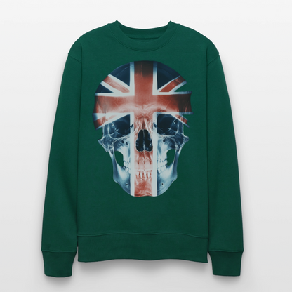 God Save the Skull, Ekologisk sweatshirt CHANGER unisex från Stanley/Stella - skogsgrön