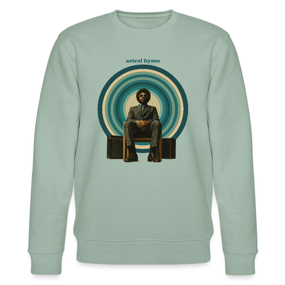The Creator Has a Free Jazz Plan, Ekologisk sweatshirt CHANGER unisex från Stanley/Stella - ljus grågrön
