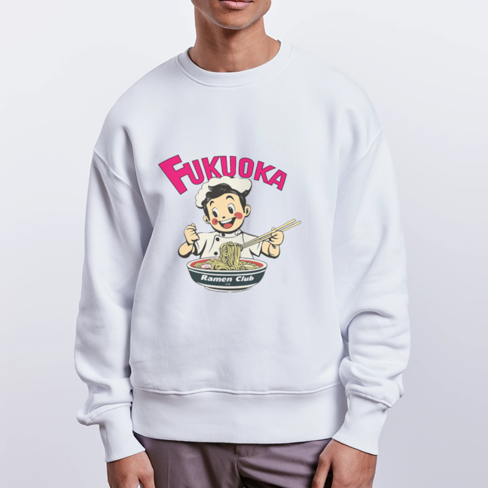 Fukuoka Ramen Club, Ekologisk oversizetröja RADDER unisex från Stanley/Stella - vit