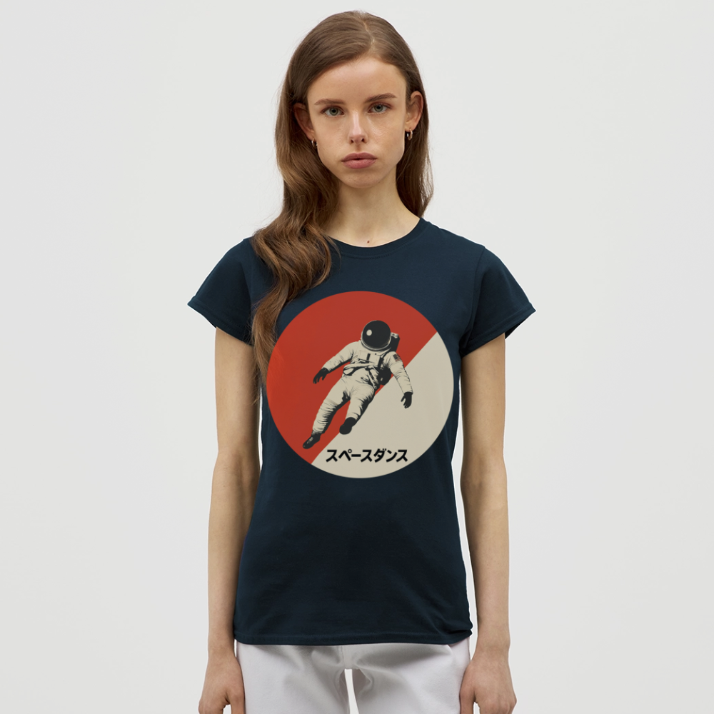 Space Dance, T-shirt dam - marinblå