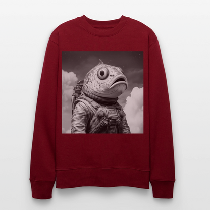 En ensam simtur i universum, Ekologisk sweatshirt CHANGER unisex från Stanley/Stella - vinröd