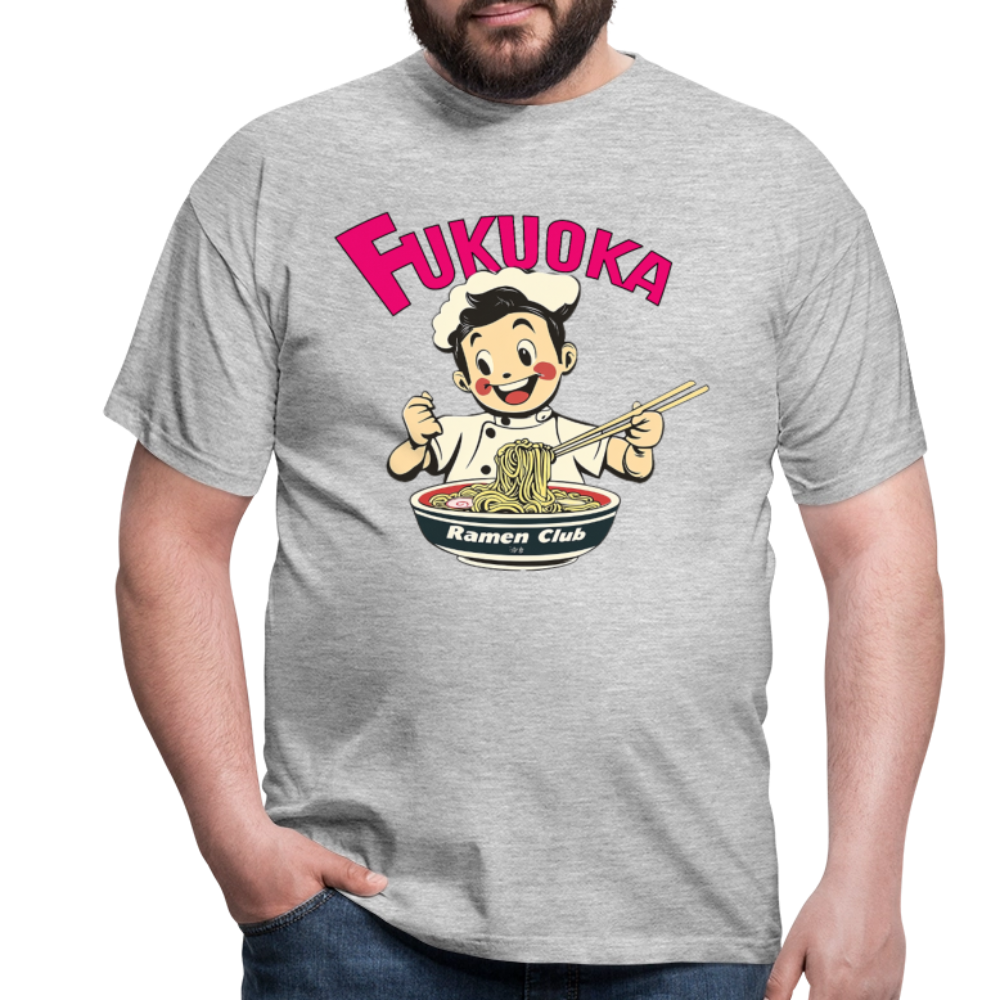 Fukuoka Ramen Club, T-shirt herr - gråmelerad