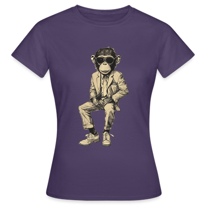 Mod Monkey, T-shirt dam - mörklila