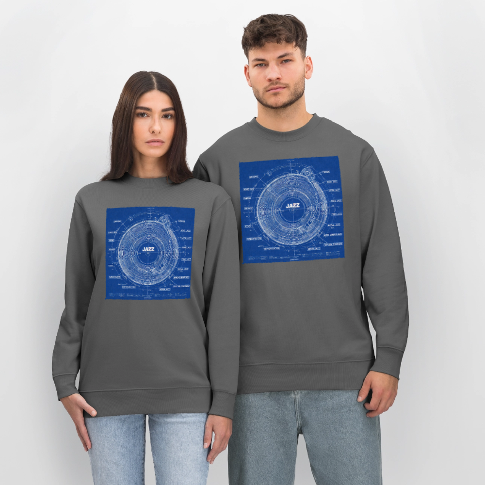 Kind of Blueprint, Ekologisk sweatshirt CHANGER unisex från Stanley/Stella - kolgrå