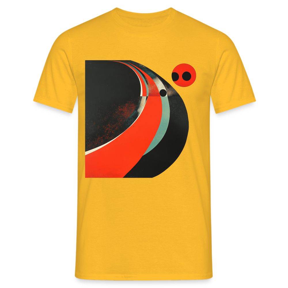 Distant Vinyl Dreams, T-shirt herr - gul