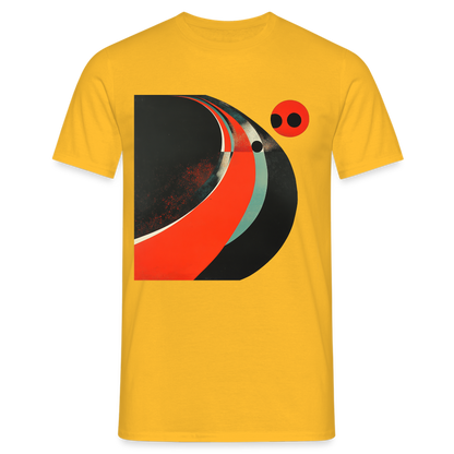 Distant Vinyl Dreams, T-shirt herr - gul