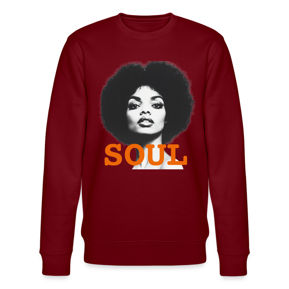 Soul PWR, Ekologisk sweatshirt CHANGER unisex från Stanley/Stella - vinröd