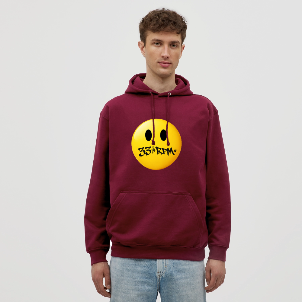 Turntable Grin, Luvtröja unisex - bordeaux