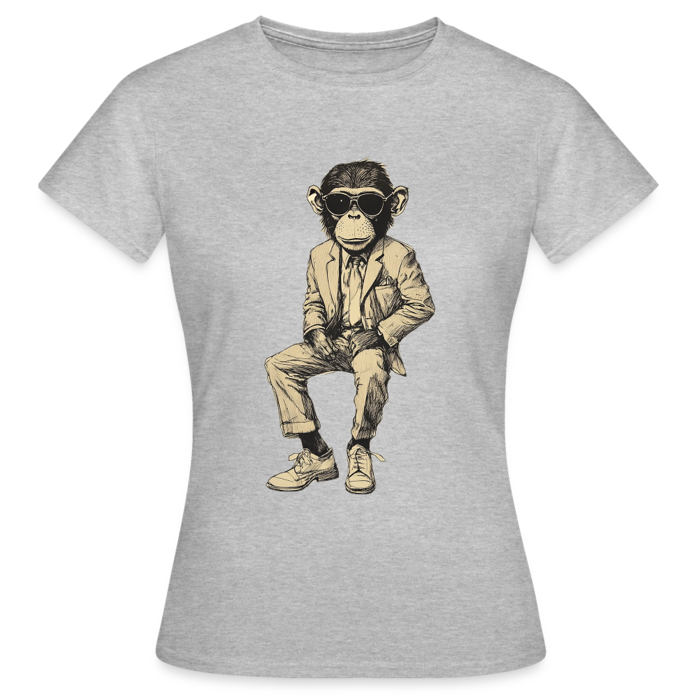 Mod Monkey, T-shirt dam - gråmelerad