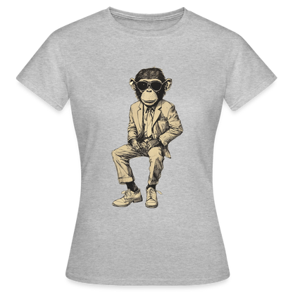 Mod Monkey, T-shirt dam - gråmelerad