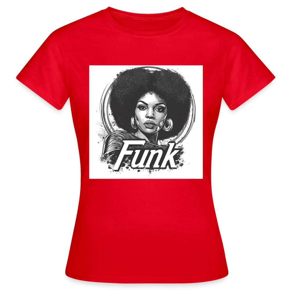 Funk Queen: Power in Motion, T-shirt dam - röd