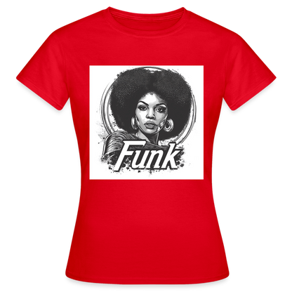 Funk Queen: Power in Motion, T-shirt dam - röd