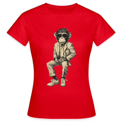 Mod Monkey, T-shirt dam - röd