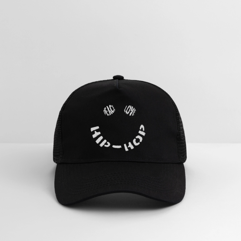 Peace, Love & Hip-Hop, Trucker Cap - svart/svart