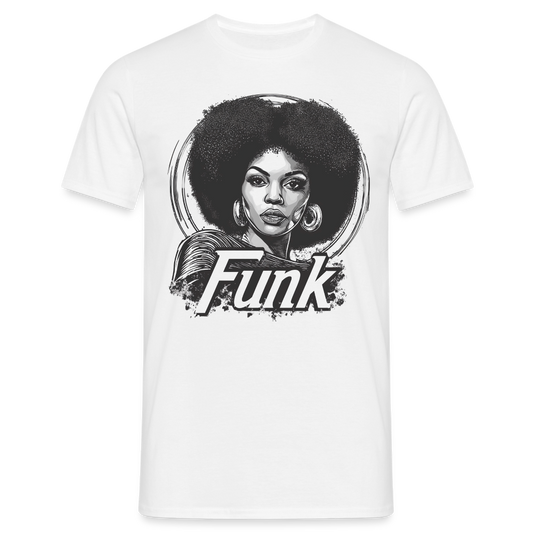 Funk Queen: Power in Motion (transparent bakgrund), T-shirt herr - vit