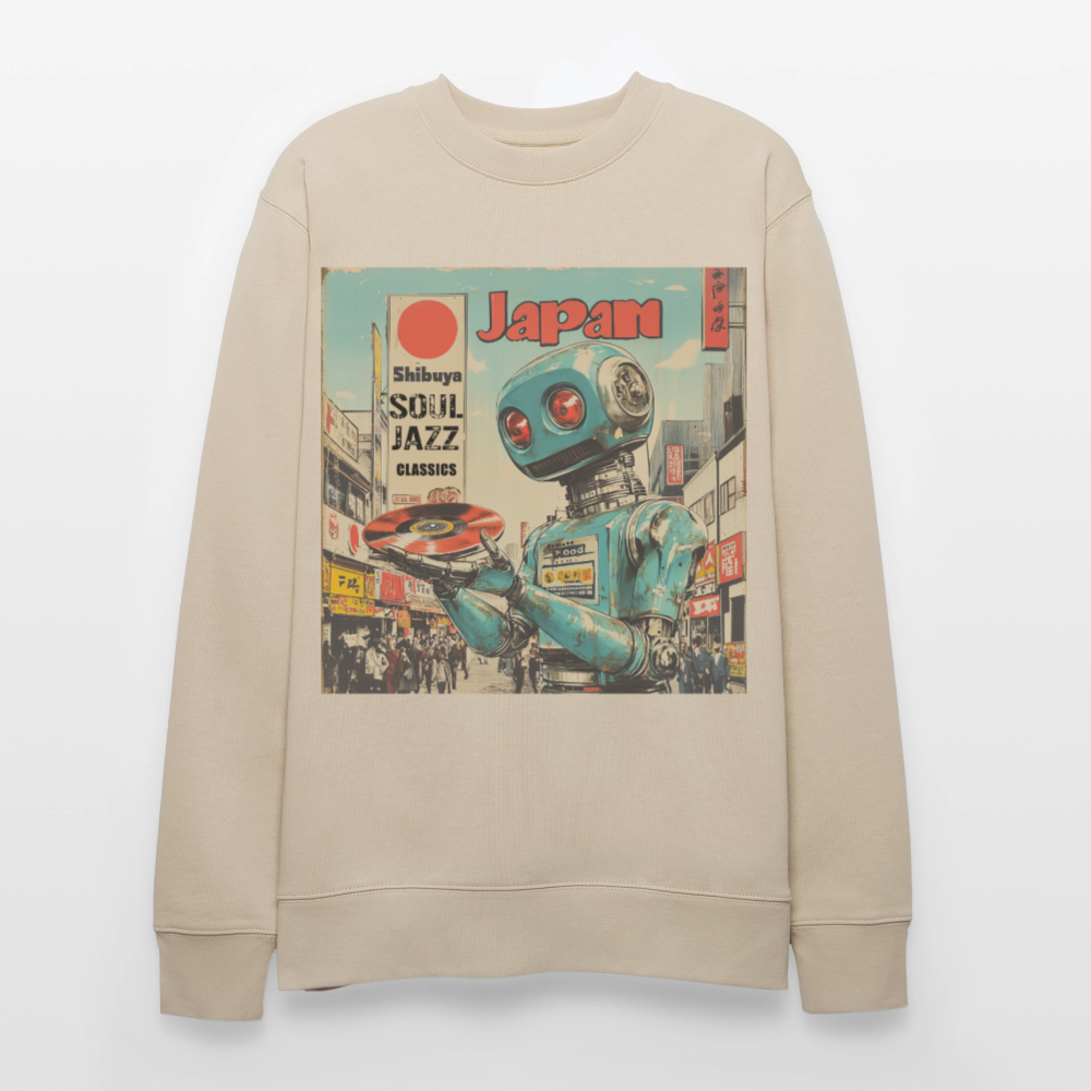 Shibuya Soul Jazz Classics, Ekologisk sweatshirt CHANGER unisex från Stanley/Stella - beige