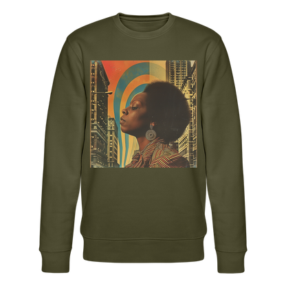 Jazz in the Moonlight, Ekologisk sweatshirt CHANGER unisex från Stanley/Stella - kaki