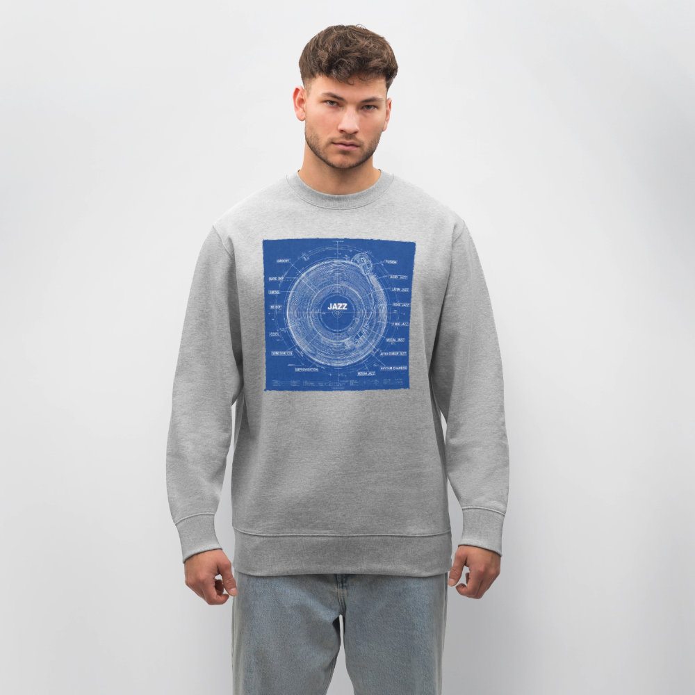 Kind of Blueprint, Ekologisk sweatshirt CHANGER unisex från Stanley/Stella - gråmelerad
