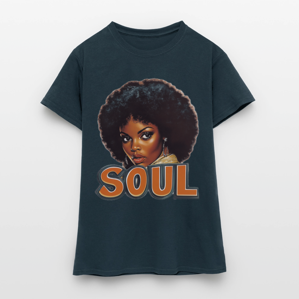 Soulful Vibes, T-shirt dam - marinblå