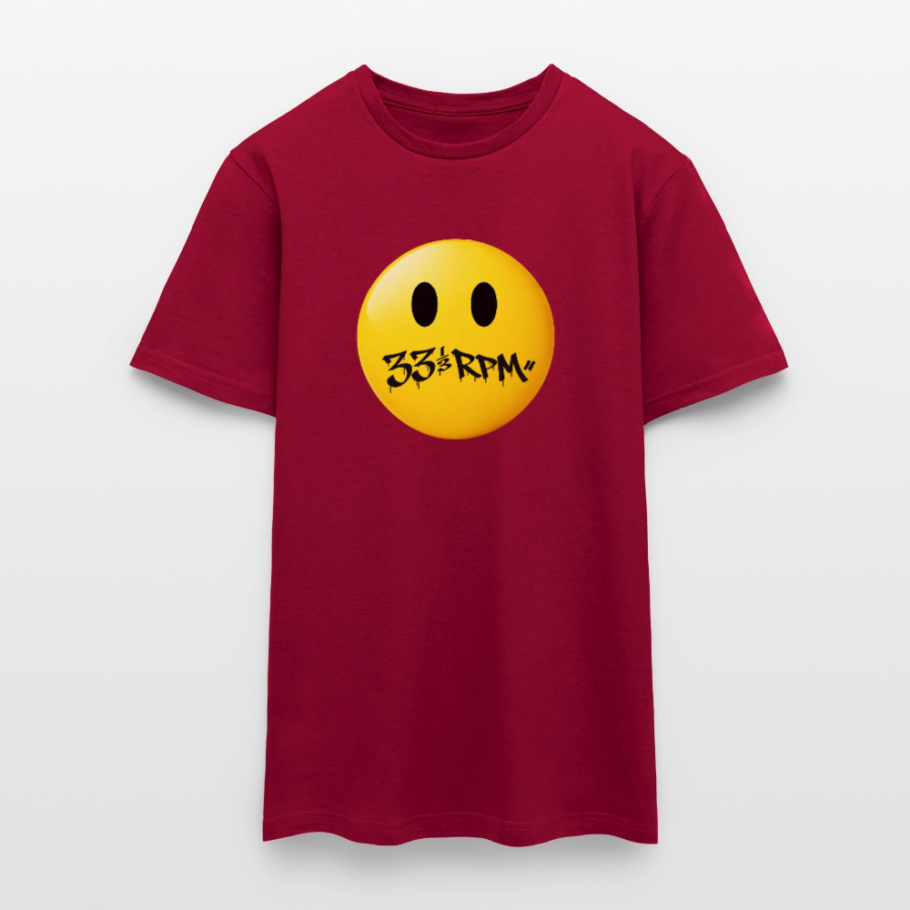 Turntable Grin, T-shirt unisex - tegelröd