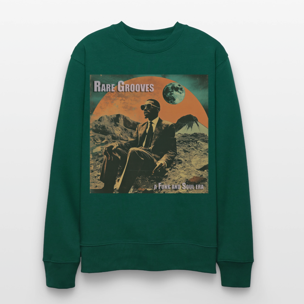 Vinylskatter: Att hitta sällsynta grooves, Ekologisk sweatshirt CHANGER unisex från Stanley/Stella - skogsgrön