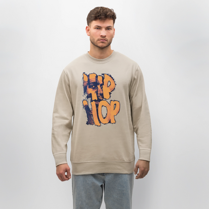 Raised on Boom Bap, Ekologisk sweatshirt CHANGER unisex från Stanley/Stella - beige