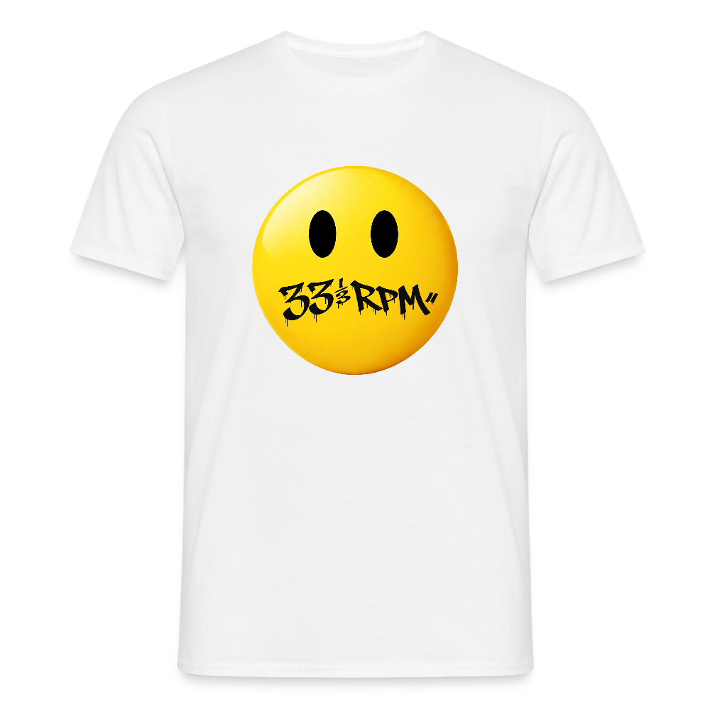 Turntable Grin, T-shirt unisex - vit