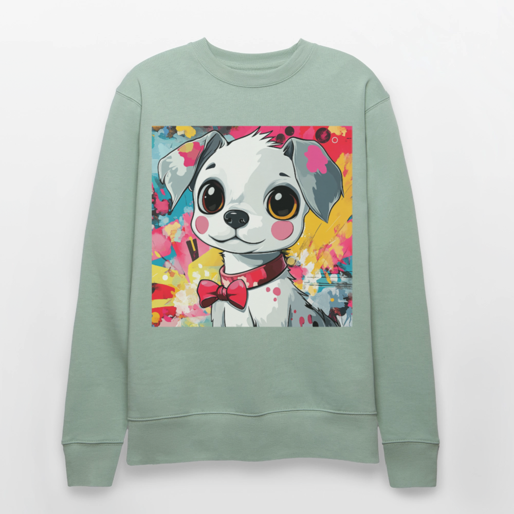 En vän eller fiende?, Ekologisk sweatshirt CHANGER unisex från Stanley/Stella - ljus grågrön