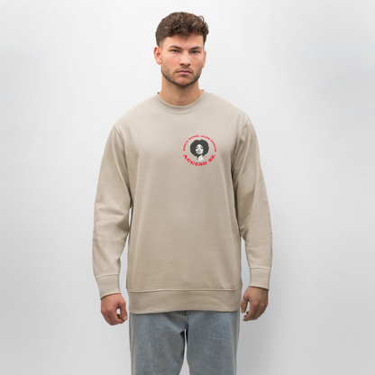 Where Music Lives – Powered by Acceso Family (small print), Ekologisk sweatshirt CHANGER unisex från Stanley/Stella - beige