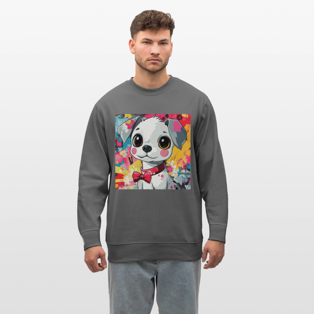 En vän eller fiende?, Ekologisk sweatshirt CHANGER unisex från Stanley/Stella - kolgrå