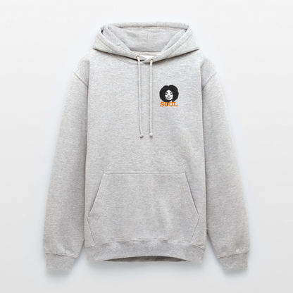 SOUL PWR, Luvtröja unisex - Litet brösttryck - ljusgråmelerad