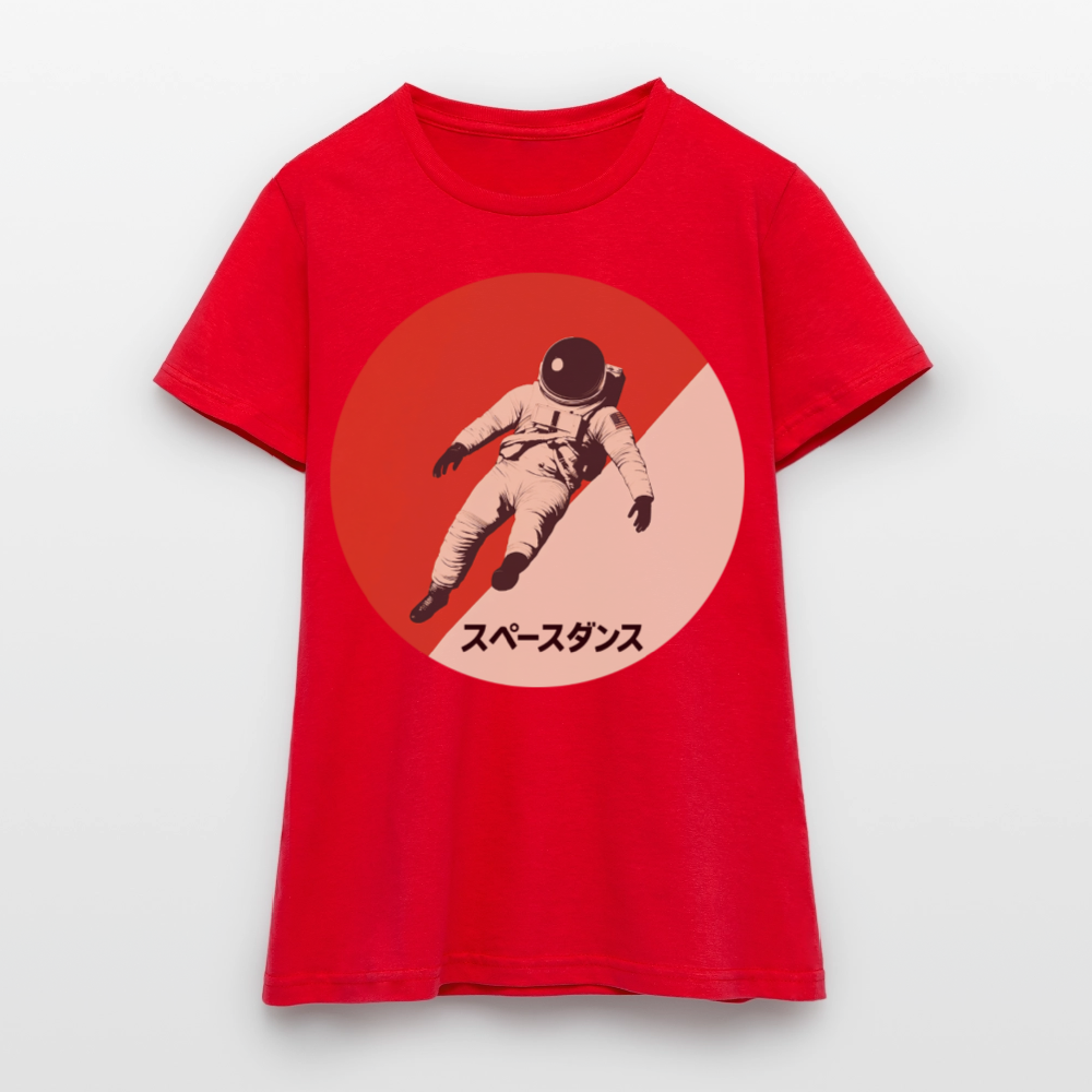 Space Dance, T-shirt dam - röd