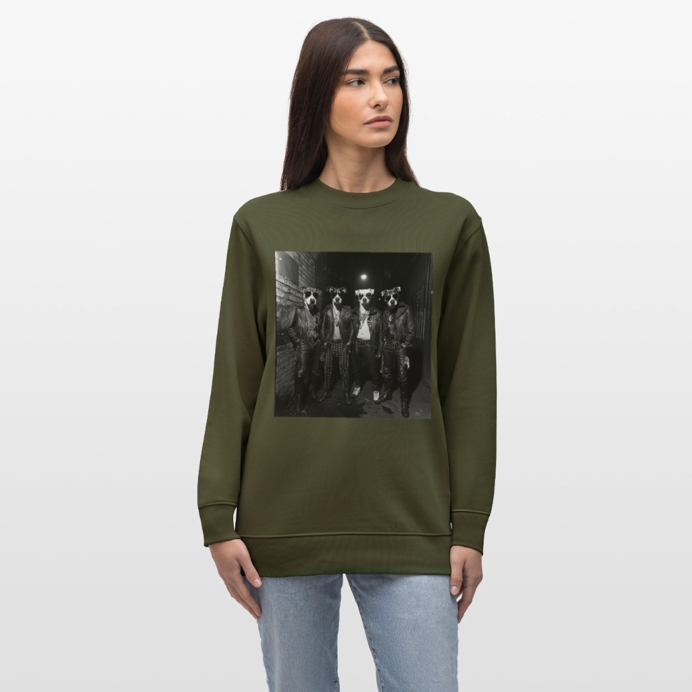 Barking Riot, Ekologisk sweatshirt CHANGER unisex från Stanley/Stella - kaki