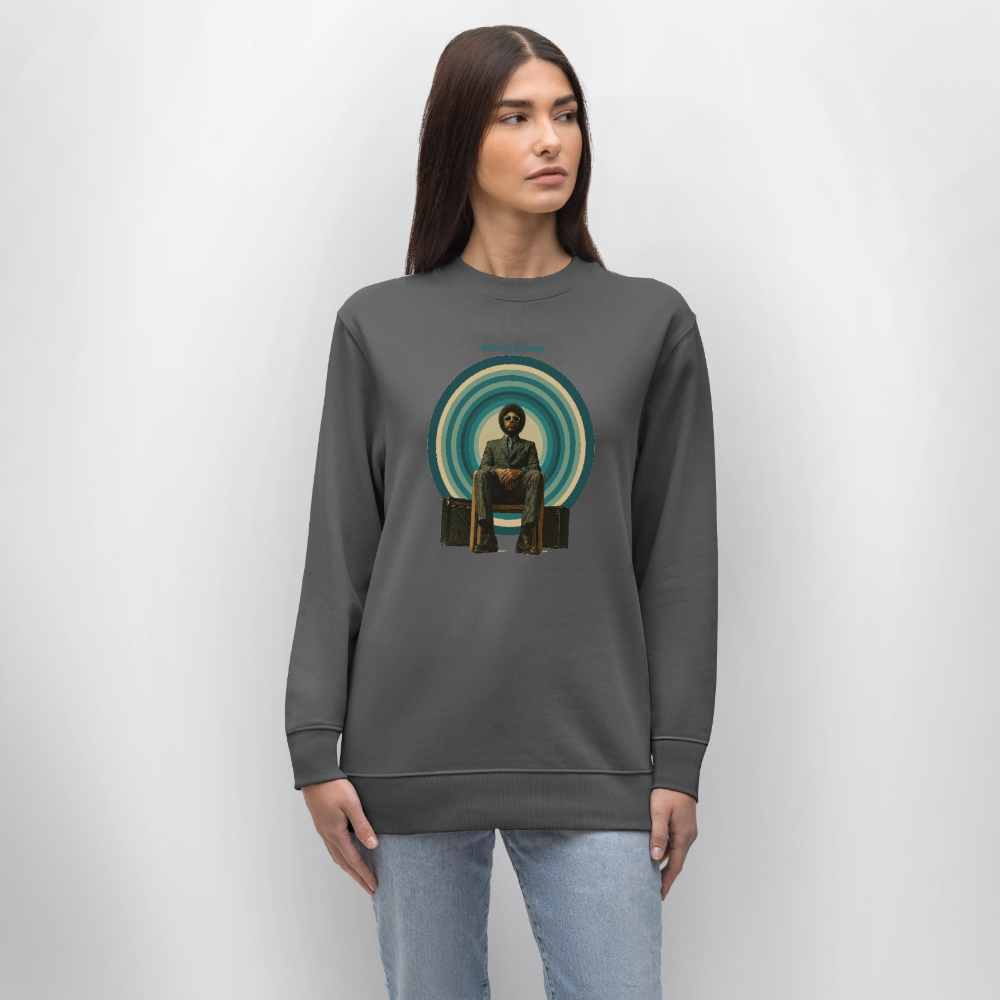 The Creator Has a Free Jazz Plan, Ekologisk sweatshirt CHANGER unisex från Stanley/Stella - kolgrå