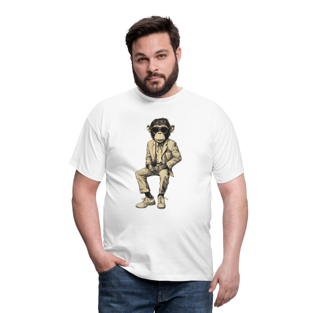 Mod Monkey, T-shirt herr - vit