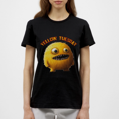 Yellow Tuesday – Funky, Not Blue, T-shirt dam - svart